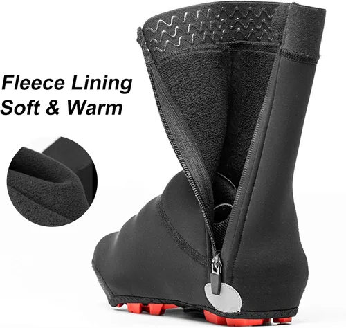 Miniatura 2 de ROCKBROS Fundas para Zapatos de Ciclismo, Calentadores de Zapatos para Bicicleta, Resistente al Agua y al Viento, Sobrezapatos para Bicicleta