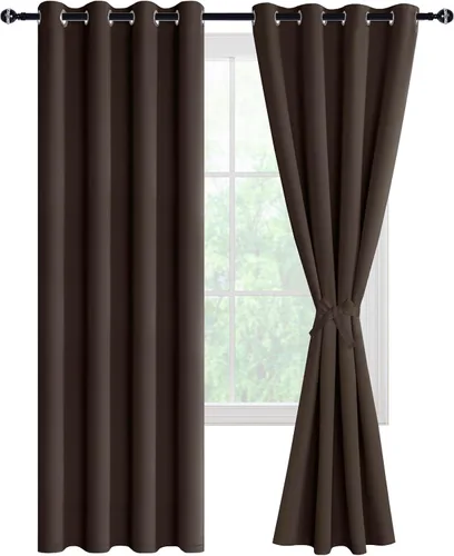Miniatura 8 de DWCN Cortinas 100% opacas de 84 pulgadas de largo para dormitorio con forro negro, paneles de cortina de ventana de doble capa con aislamiento Azul