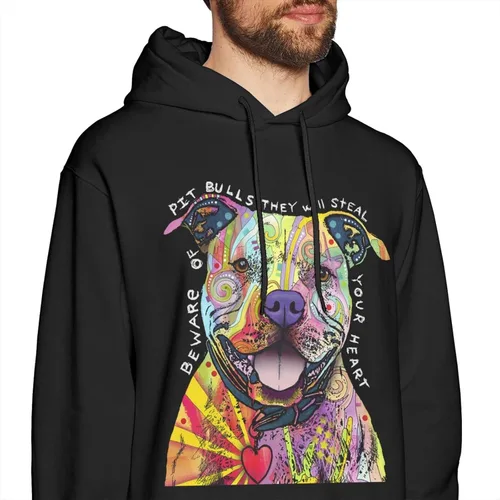 Miniatura 3 de diyhoodie Pitbull sudadera con capucha para hombre, personalizado de los hombres clásico con capucha Pitbull