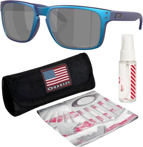 Miniatura 22 de Oakley HOLBROOK XL OO9417 Square Shape Sunglasses With Official Eyewear Kit Marco de acero Lente polarizada negra Prizm