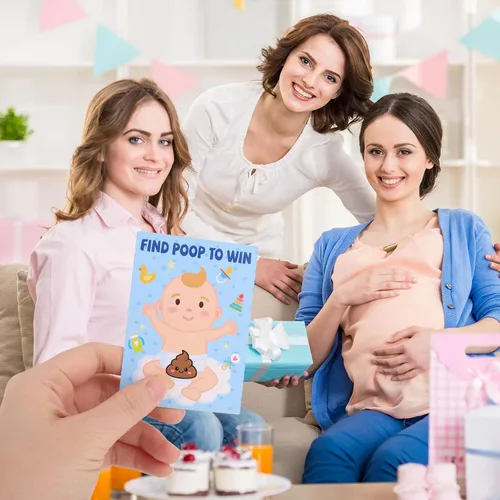 Miniatura 6 de 50 tarjetas para rascar, divertidos juegos de baby shower, tarjetas creativas para revelar el género, suministros de actividades adecuadas para baby