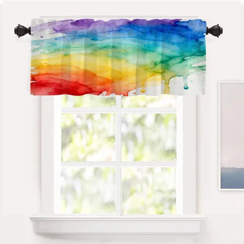 Miniatura 37 de Shrahala Cortinas de nivel de chakras con mandala beige para ventanas de cocina, paneles de cortina de ventana de mandala multicapa de poliéster