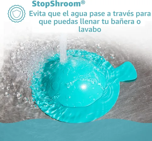 Miniatura 2 de StopShroom STBLU232 Tapón Universal Cubierta para Desagües de Bañera, Baño y Cocina, Aguamarina Aqua