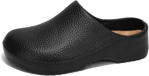 Miniatura 8 de ihinzry Zuecos de chef profesional, antideslizantes, impermeables, zapatos de trabajo para enfermeras, personal de cocina con soporte de arco
