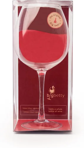 Copa de vino Big Betty Premium - para una botella entera de 750 ml, regalo divertido para amantes del vino, perfecta para fiestas, celebraciones y