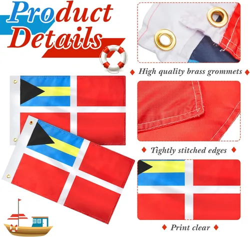 Miniatura 5 de Irenare 2 banderas de las Bahamas de las Bahamas de cortesía de poliéster para barcos registrados que visitan aguas extranjeras (12 x 18 pulgadas)