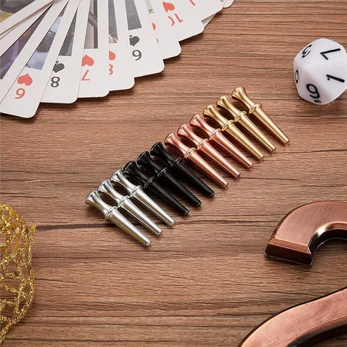 Miniatura 7 de 48 clavijas de metal para cuna, clavos de metal para juegos de juguete de 1/8 agujeros, con bolsa de almacenamiento con cordón para juego de mesa