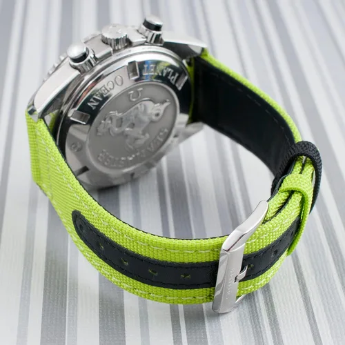 Miniatura 97 de StrapHabit Correa de reloj de liberación rápida, correa de reloj de tela de vela, dos longitudes, correa de reloj de piel de nailon, 0.748 in, 0.787