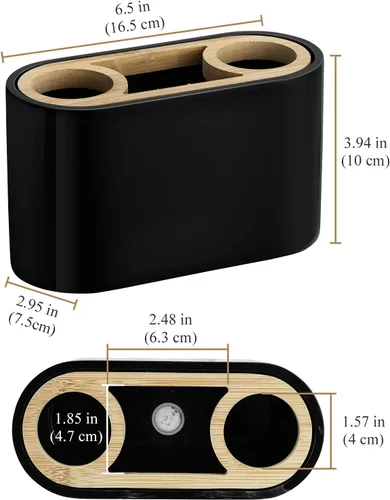 Miniatura 5 de Shinowa Soporte para cepillo de dientes, organizador de cepillo de dientes premium, organizador de almacenamiento para baño para cepillo de dientes