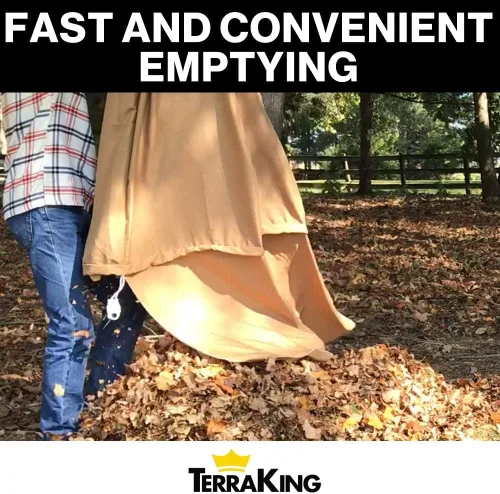 Miniatura 7 de TerraKing Leaf XL - Bolsa para recolección de hojas rápido y fácil, sistemas de recogida de materiales para cortacésped de montar