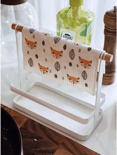 Miniatura 8 de TREEWOO Juego de 6 paños de cocina reutilizables suecos de algodón natural, lavables para el hogar, comedor, esponjas de limpieza súper absorbentes