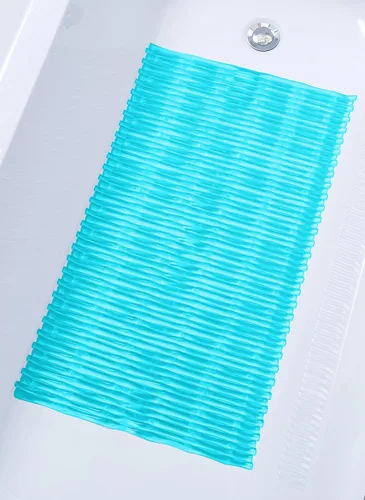 Miniatura 9 de Tapete antideslizante de bambú para tina, no tóxico, seguro, limpio, lavable a máquina, agarre y drenaje superiores, tapete de baño antideslizante