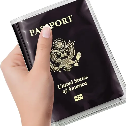 Miniatura 6 de Protector transparente para pasaporte, protector de pasaporte de plástico impermeable, protector de pasaporte para viajes, funda transparente