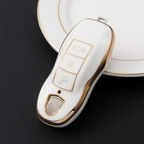 Miniatura 3 de SANRILY Funda de llave para llavero Porsche, Beige
