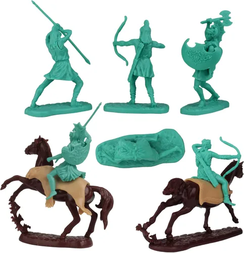 Miniatura 4 de LOD Trojan WAR - Figuras de plástico Amazon Warrior - 12 piezas de soldados de juguete de mujeres antiguas