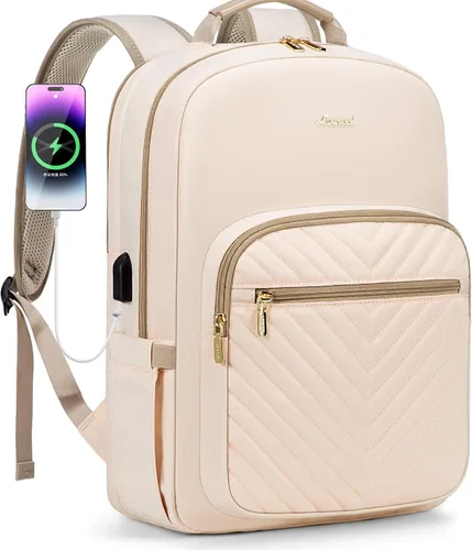 Miniatura 23 de LOVEVOOK - Mochila para laptop de 15.6 pulgadas para mujer, linda mochila de viaje con asa superior, mochila profesional para computadora, mochila
