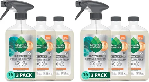 Miniatura 13 de Seventh Generation Espray Espumoso para Platos, 3X Luchadores contra la Grasa, Sin Fragancia ni Colorantes, 16 Fl. Oz.