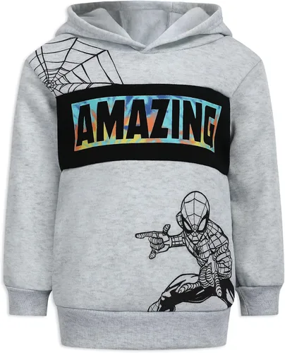 Miniatura 2 de Marvel Spider-Man - Conjunto de sudadera con capucha y pantalones para niños pequeños y grandes - Azul o rojo o gris