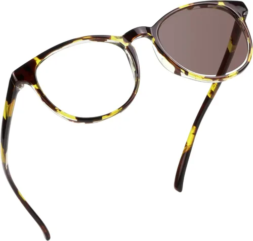YEIN Lentes de bloqueo de luz azul, lentes de sol grises fotocromáticos, antifatiga ocular, lentes de lectura, lentes para mujeres/hombres, 01-1401