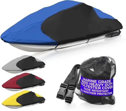 Miniatura 10 de Trailerable PWC Jetski Watercraft Jet - Funda para esquís de hasta 3 plazas Borgoña/ Negro