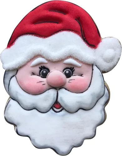 Miniatura 2 de LILIAO Cortador de galletas con cara de Papá Noel de Navidad - 3.4 x 4.3 pulgadas - Acero inoxidable