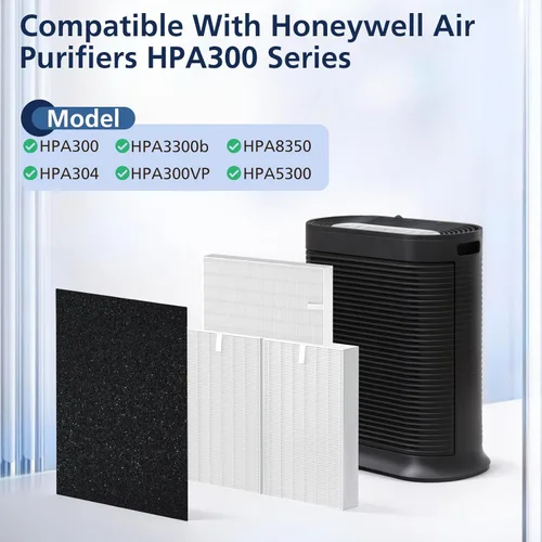 Miniatura 7 de Filtro HEPA HPA300 de repuesto para purificadores de aire Honeywell serie HPA300, HPA300VP, HPA304, HPA3300, HPA5300, HPA8350, reemplazo HRF-R3 y 3