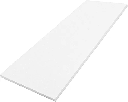 Miniatura 12 de Amylove 1 paquete de espuma de poliuretano de 1 x 24 x 72 pulgadas, hoja de espuma de tapicería de alta densidad para reemplazo de asientos, Blanco