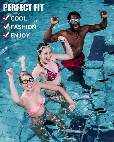 Miniatura 8 de Aegend Gafas de natación antivaho sin fugas para adultos, hombres y mujeres claro negro