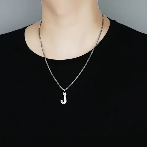Miniatura 5 de Susook Collar con inicial de béisbol para niños, dije de letra A-Z, cadena de acero inoxidable de 22 + 2 pulgadas, regalo de béisbol personalizado