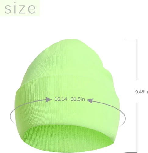 Miniatura 3 de ecodudo Gorros de acrílico para mujeres y hombres, gorro de punto suave y cálido con puños