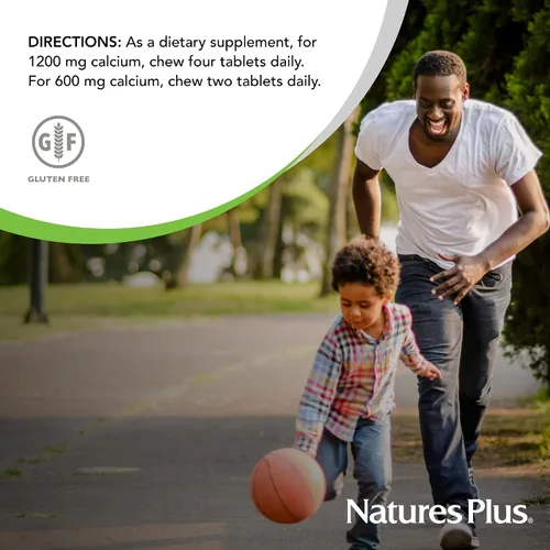 Miniatura 6 de NaturesPlus Calcio/Magnesio/Vitamina D3 con Vitamina K2 – 60 tabletas masticables – Apoya la salud ósea e inmunológica – Sabor vainilla – Sin gluten
