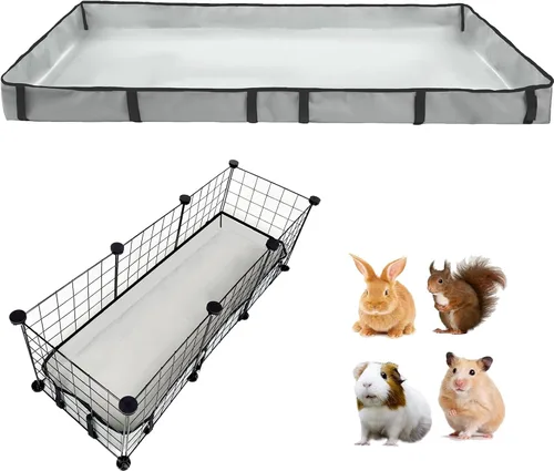 Miniatura 9 de DZWLKJ Forro de jaula de conejillo de indias, base impermeable y lavable, 28 x 56 pulgadas, adecuado para conejos, chinchillas, erizos, hurones