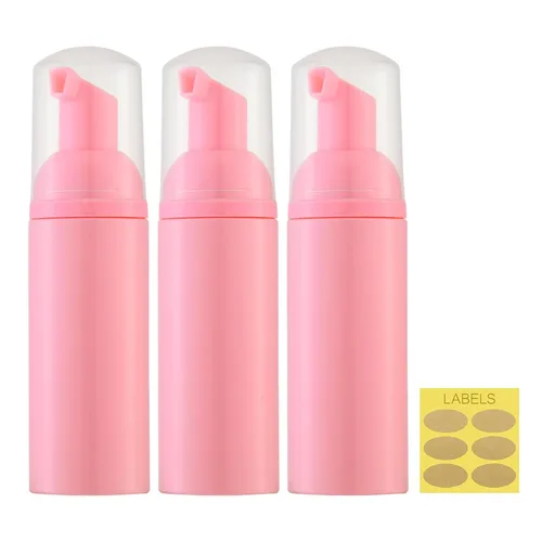 Miniatura 14 de Botella de espuma de 2 onzas, dispensador de bomba de espuma vacía para jabón de manos, limpiador de pestañas, champú para viajar, 10 Negro