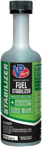 VP Racing 2815 - Ajuste universal para automóvil, camión, motocicleta, cortacésped - Estabilizador de combustible con armadura de etanol