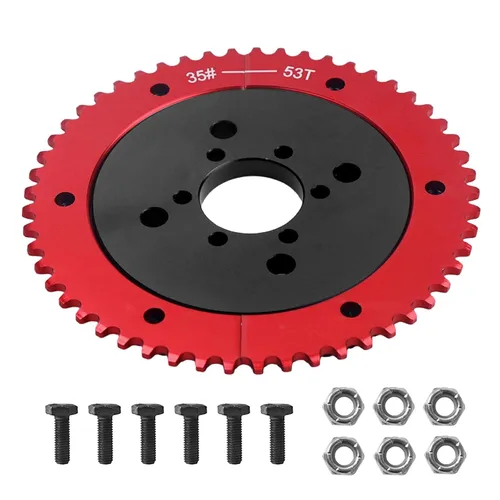 Piñón dividido universal de cadena 35 de 53T con adaptador para Predator 212cc 196cc 79cc Go Kart Mini Bike CT200U-EX CT200U BT200X CT100U MB200