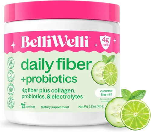 Miniatura 16 de BelliWelli Suplemento de fibra para mujeres y hombres – Polvo de fibra diaria premium de acacia orgánica con colágeno añadido, electrolitos