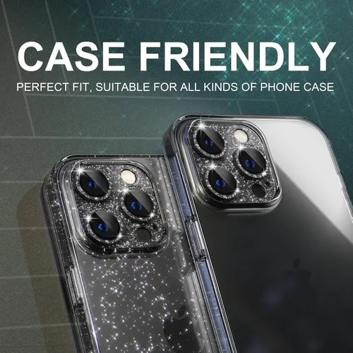 Miniatura 5 de Choiche Protector de lente de cámara para iPhone 14 Pro/iPhone 14 Pro Max, cubierta de cámara brillante con protector de pantalla de lente de vidrio