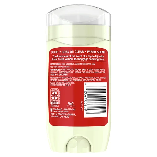 Miniatura 6 de Old Spice Fiji - Desodorante sin aluminio para hombres, con aroma a palmera, inspirado en la naturaleza, 3 onzas, paquete de 3