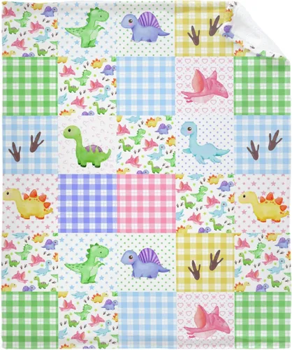 Miniatura 13 de Manta ligera de franela de dinosaurio de nuggets de pollo, regalos para niñas y mujeres en todas las estaciones, para cama, sofá, 30 x 40 pulgadas