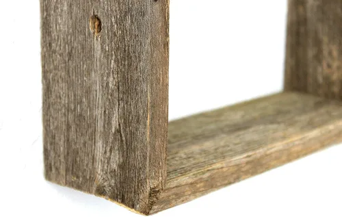 Miniatura 4 de BarnwoodUSA - Estantería de madera para colgar 100 % madera reciclada Gris natural desgastado.