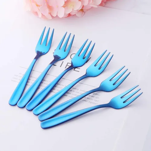 Miniatura 43 de Baikai - Juego de 12 tenedores para aperitivos, de acero inoxidable 18/10, con acabado de acero inoxidable, para cóctel, mini ensalada y fruta, 5.5