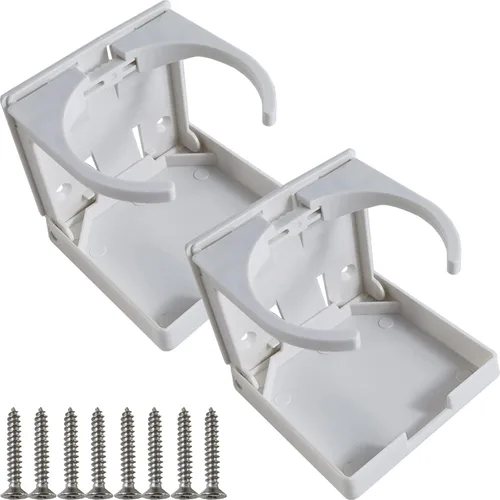 Miniatura 6 de TIHOOD 4 soportes plegables ajustables para bebidas, portavasos ajustables para marina, barco, caravana, coche, camiones, caravanas, camionetas