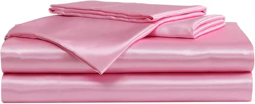Miniatura 20 de Betsey Johnson - Sábanas de cama individual, juego de ropa de cama de satén con fundas a juego, suaves y sedosas, esenciales para dormitorio