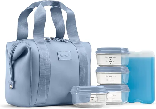 Miniatura 13 de Fit & Fresh Remi - Lonchera de neopreno para mujer, kit de preparación de comidas con recipientes y bolsa de hielo XL, material autoaislante similar