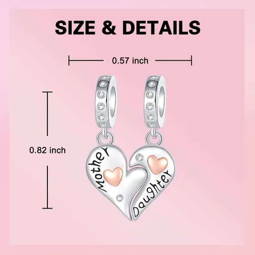 Miniatura 13 de Dije de girasol con diseño de estrella y luna y elefante para pulsera, collar de plata de ley 925, dijes de corazón de amor para mujer, regalo