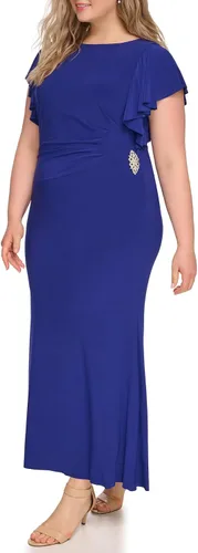 Miniatura 2 de Jessica Howard Vestido de manga corta con cuello barco para mujer
