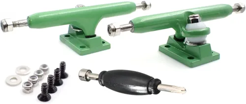 Miniatura 19 de SPITBOARDS® 32 mm Fingerboard Pro Trucks by, Real Lock Nuts, Single Axis, Kingpins, Rubber O-Ring Urethane Bushings, Optimised Hanger, Width 32 mm