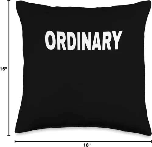 Miniatura 4 de ORDINARY Mood Emotion Bold White Text Apparel Almohada de 16 x 16 pulgadas, multicolor