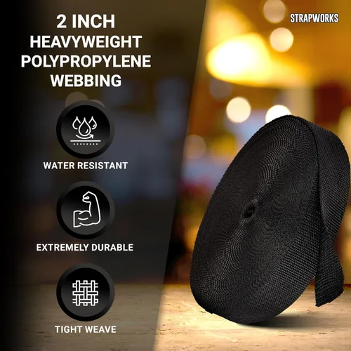Miniatura 2 de Strapworks Correas de Polipropileno Resistente - Correas de Polipropileno de Servicio Pesado para Reparación de Equipos de Bricolaje al Aire Libre