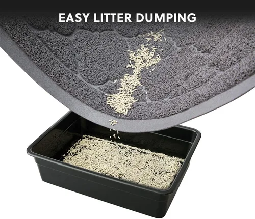 Miniatura 5 de WePet Tapete para caja de arena para gatos, almohadilla de PVC de alta calidad, alfombra de captura duradera, sin ftalatos, resistente a la orina
